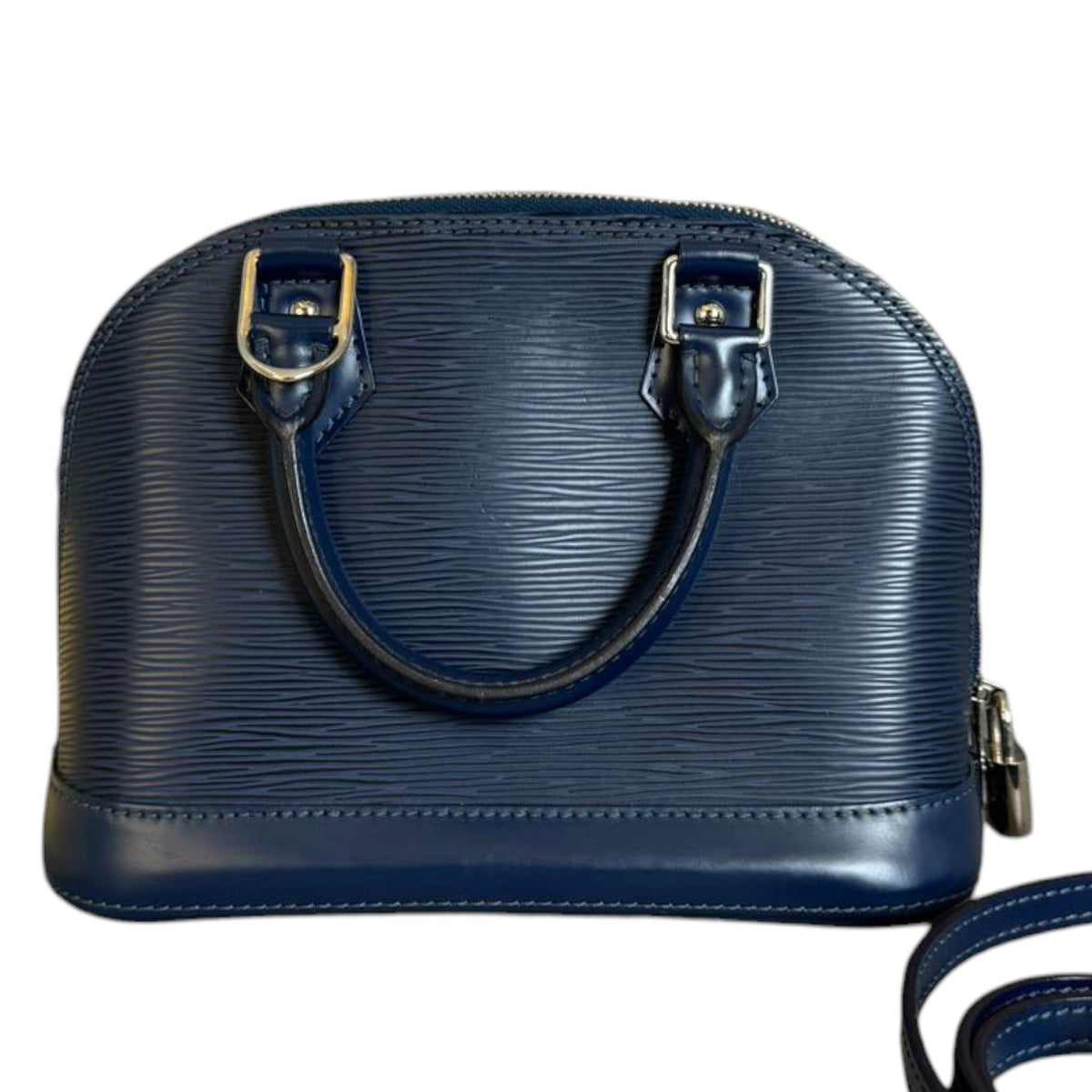 Louis-Vuitton Alma BB Epi Leather Indigo SHW