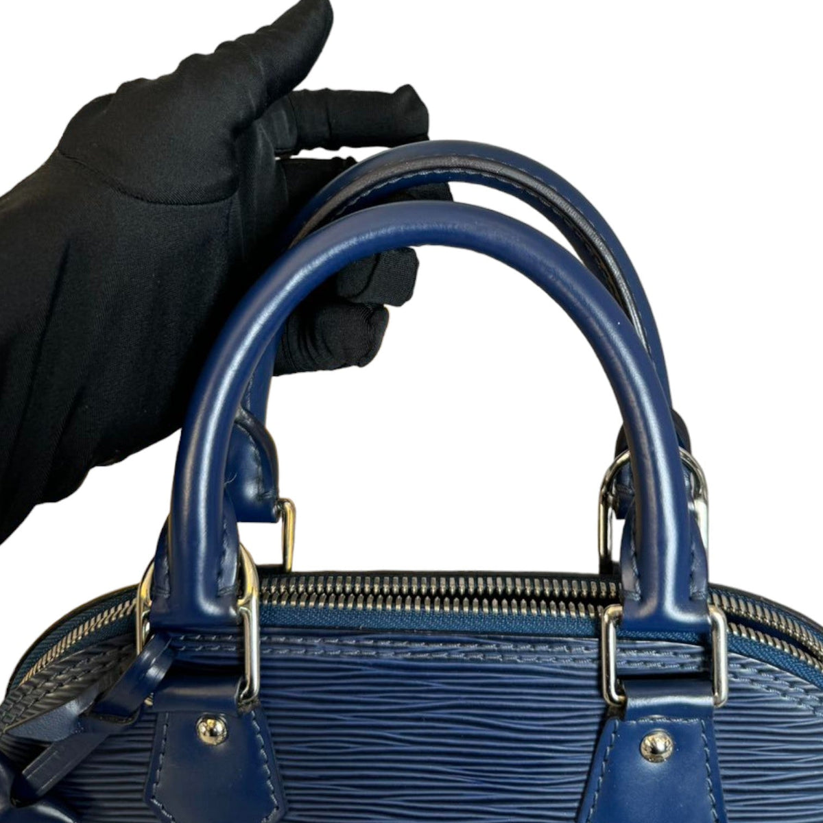 Louis-Vuitton Alma BB Epi Leather Indigo SHW