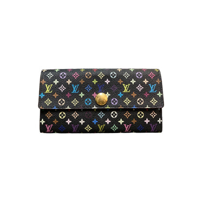 Louis-Vuitton Sarah Wallet NM Monogram Black Multicolor GHW