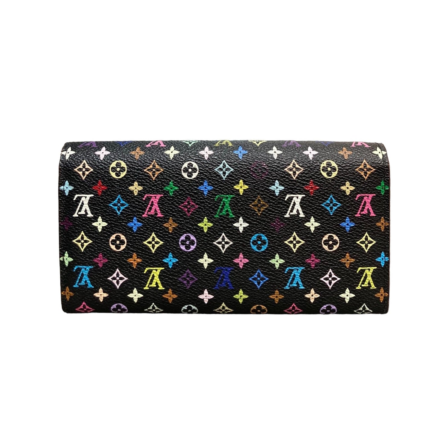 Louis-Vuitton Sarah Wallet NM Monogram Black Multicolor GHW