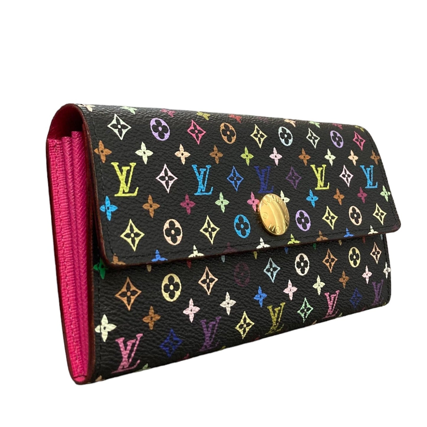 Louis-Vuitton Sarah Wallet NM Monogram Black Multicolor GHW