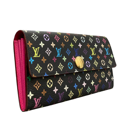 Louis-Vuitton Sarah Wallet NM Monogram Black Multicolor GHW
