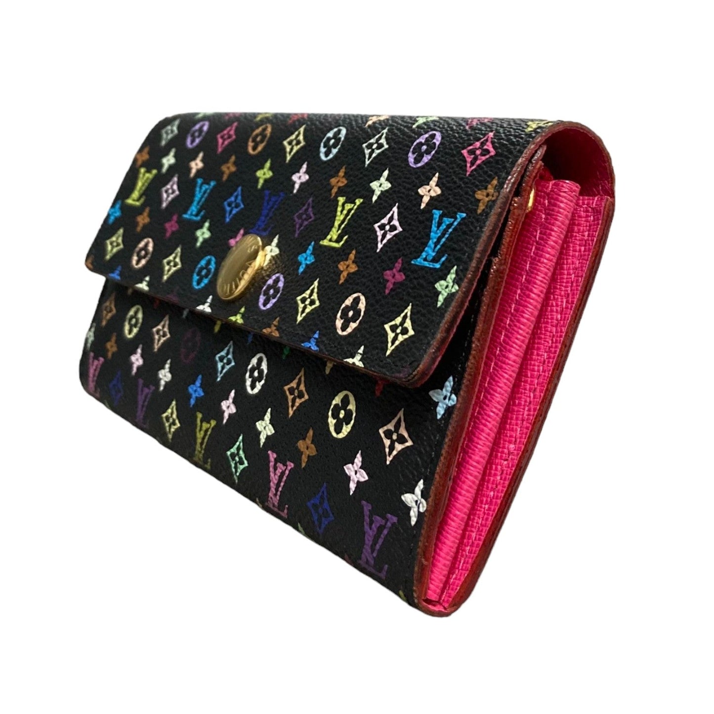 Louis-Vuitton Sarah Wallet NM Monogram Black Multicolor GHW