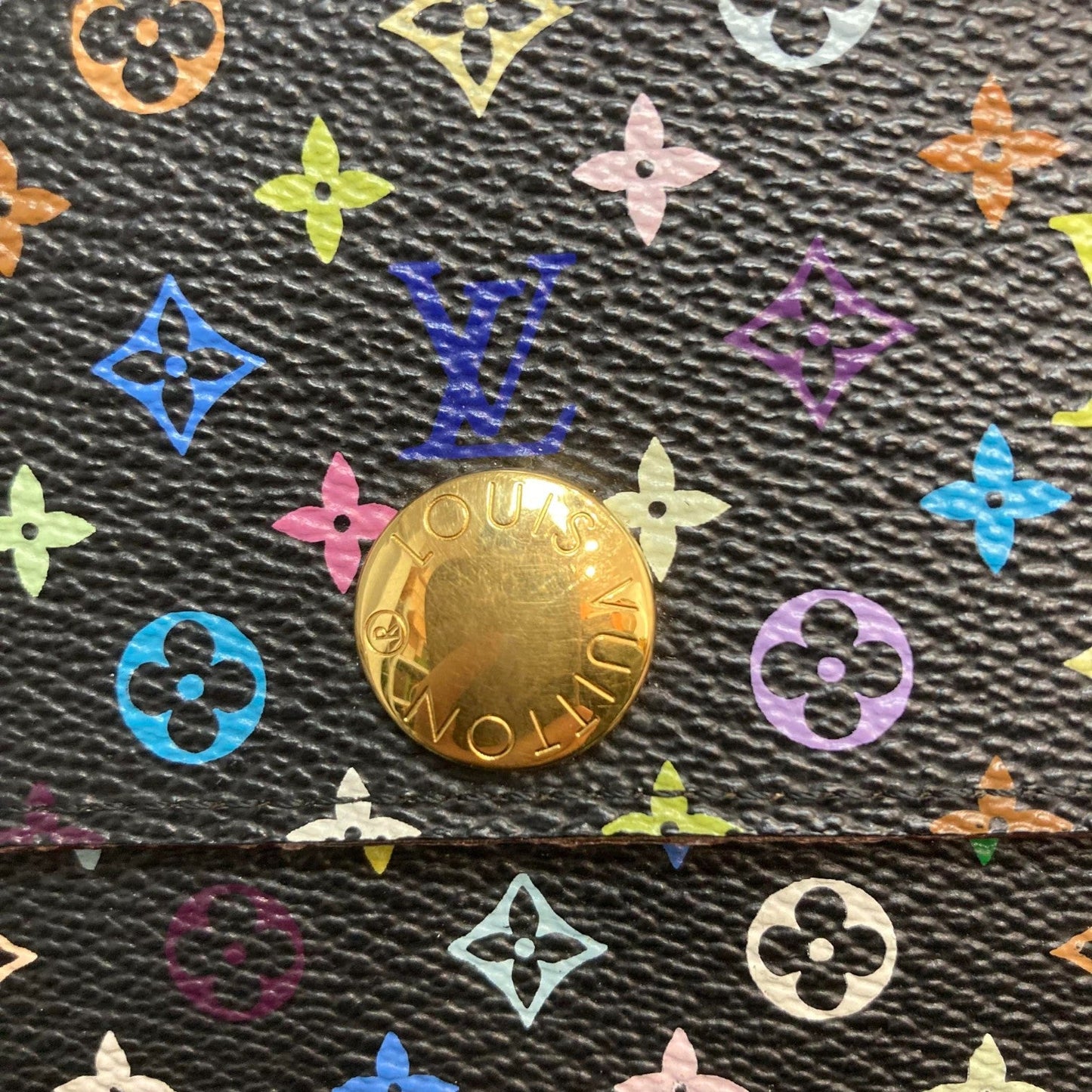 Louis-Vuitton Sarah Wallet NM Monogram Black Multicolor GHW