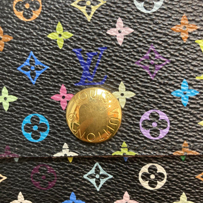 Louis-Vuitton Sarah Wallet NM Monogram Black Multicolor GHW