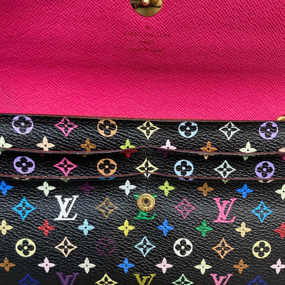 Louis-Vuitton Sarah Wallet NM Monogram Black Multicolor GHW