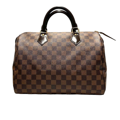 Louis-Vuitton Speedy Bandouliere 30 Damier Ebene Brown GHW