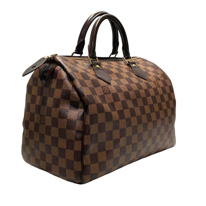 Louis-Vuitton Speedy Bandouliere 30 Damier Ebene Brown GHW