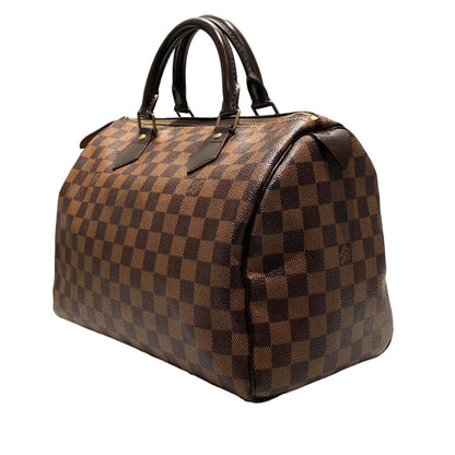Louis-Vuitton Speedy Bandouliere 30 Damier Ebene Brown GHW