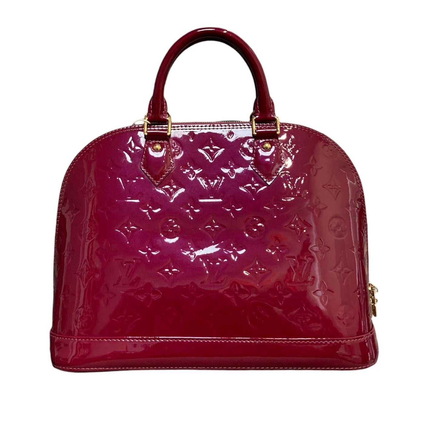 Louis-Vuitton Alma PM Vernis Patent Dark Pink GHW
