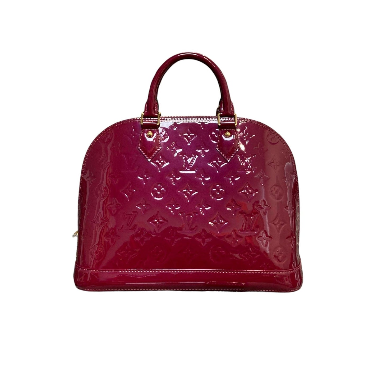 Louis-Vuitton Alma PM Vernis Patent Dark Pink GHW