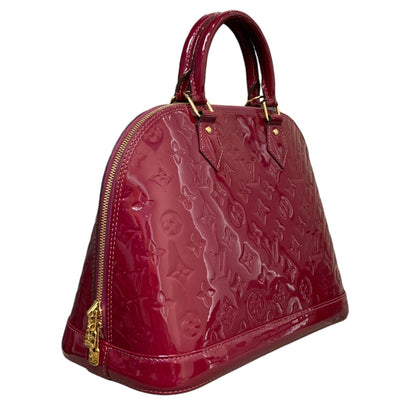 Louis-Vuitton Alma PM Vernis Patent Dark Pink GHW