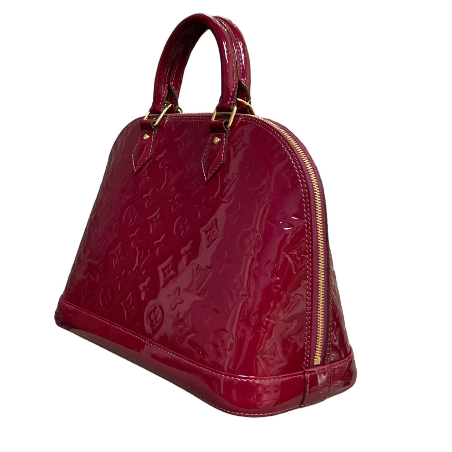 Louis-Vuitton Alma PM Vernis Patent Dark Pink GHW