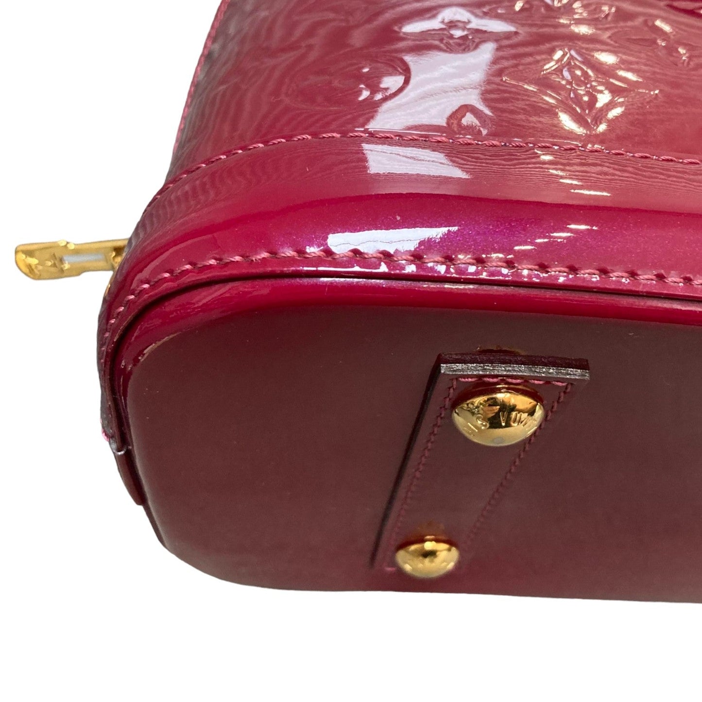 Louis-Vuitton Alma PM Vernis Patent Dark Pink GHW