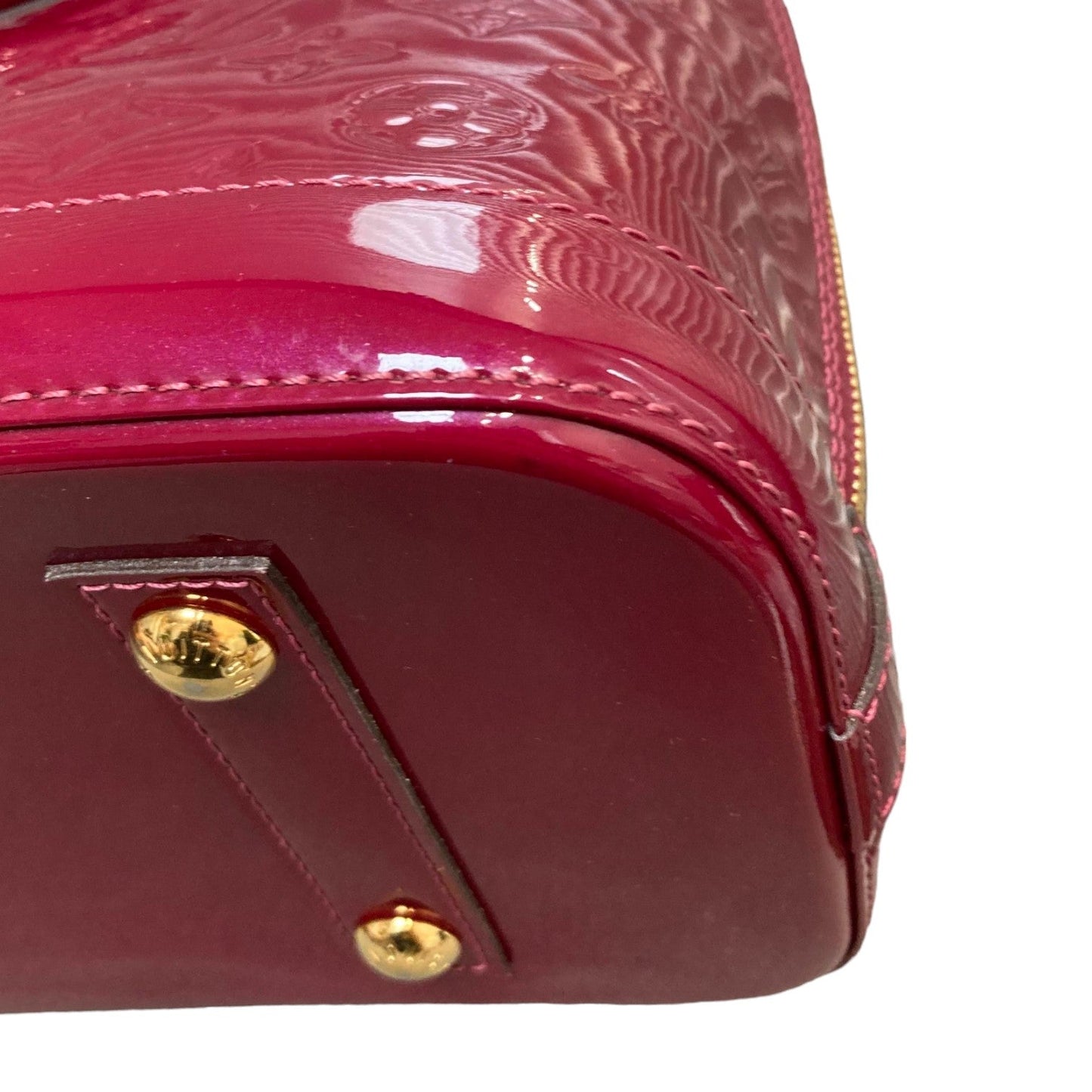 Louis-Vuitton Alma PM Vernis Patent Dark Pink GHW