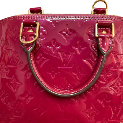 Louis-Vuitton Alma PM Vernis Patent Dark Pink GHW
