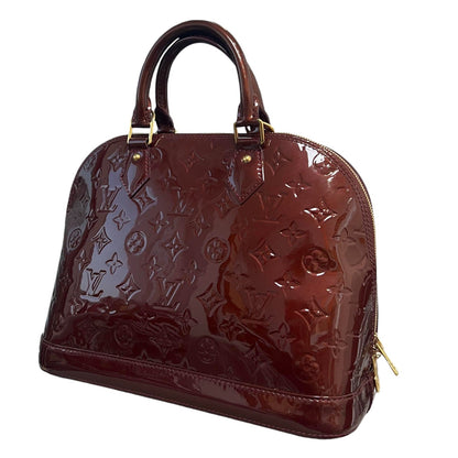 Louis-Vuitton Alma PM Vernis Patent Rouge Fauviste GHW