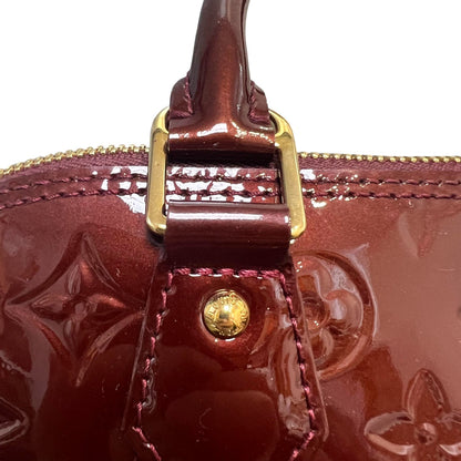 Louis-Vuitton Alma PM Vernis Patent Rouge Fauviste GHW