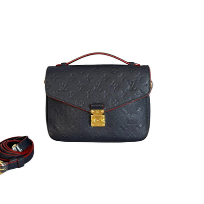 Louis-Vuitton Empreinte Pochette Metis Calfskin Navy Blue GHW