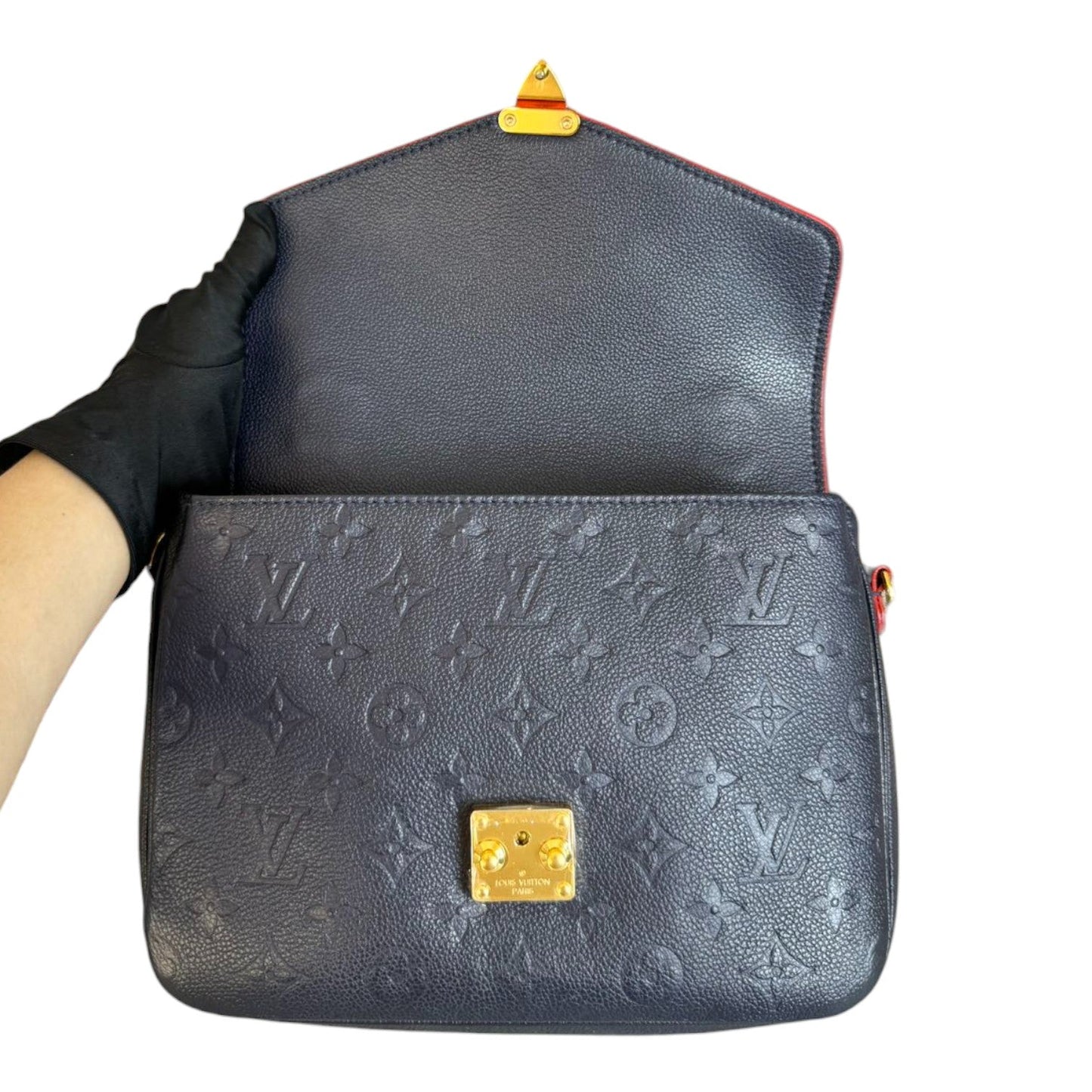 Louis-Vuitton Empreinte Pochette Metis Calfskin Navy Blue GHW