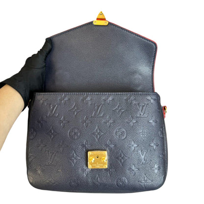 Louis-Vuitton Empreinte Pochette Metis Calfskin Navy Blue GHW
