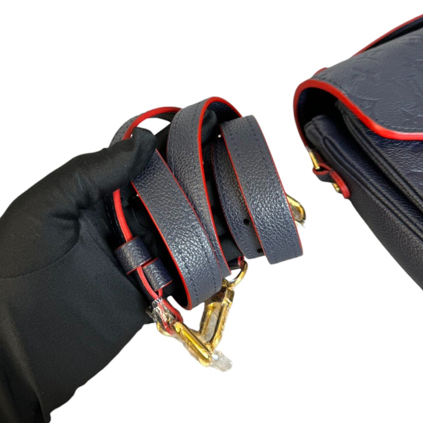 Louis-Vuitton Empreinte Pochette Metis Calfskin Navy Blue GHW