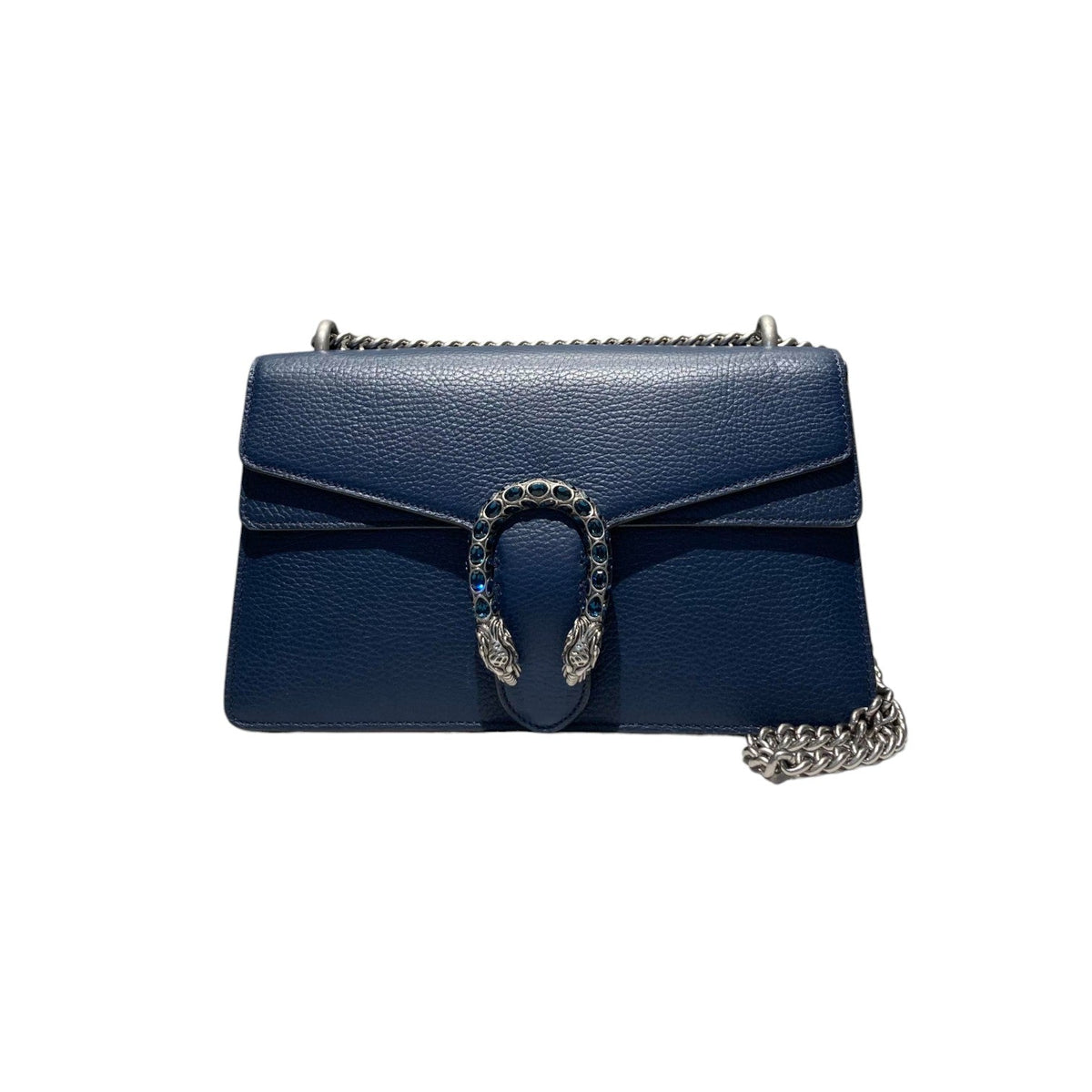 Gucci Dionysus Shoulder Small Pebbled Calfskin Blue SHW