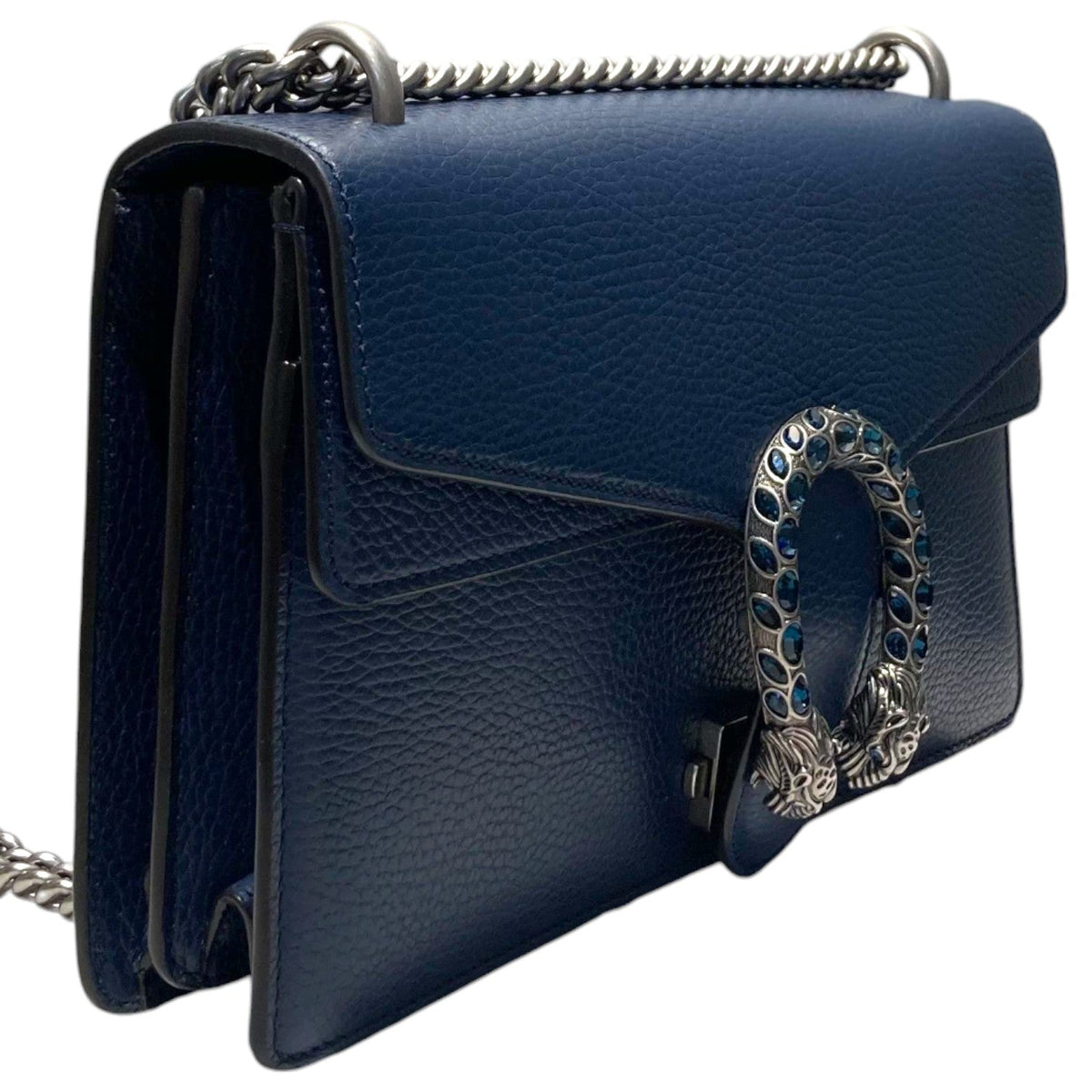 Gucci Dionysus Shoulder Small Pebbled Calfskin Blue SHW