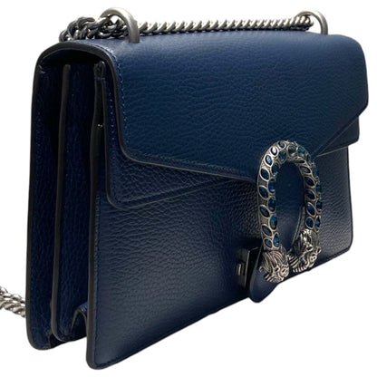 Gucci Dionysus Shoulder Small Pebbled Calfskin Blue SHW