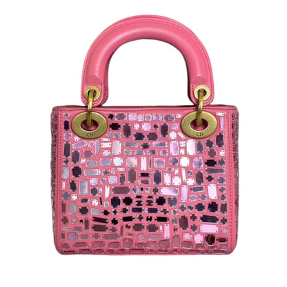 Lady Dior Mosaic of Mirrors Mini Calfskin Pink GHW