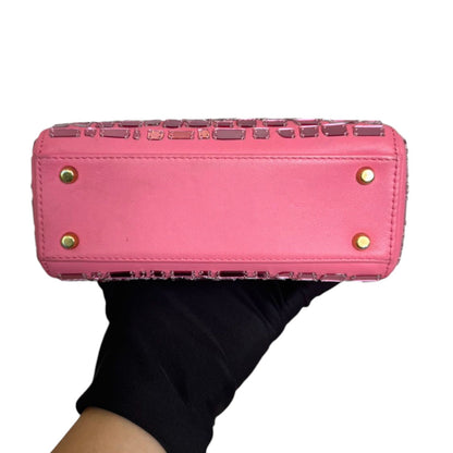 Lady Dior Mosaic of Mirrors Mini Calfskin Pink GHW