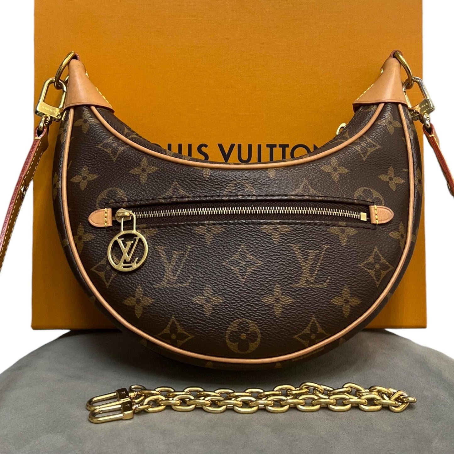 Louis-Vuitton Loop Shoulder Monogram Brown GHW