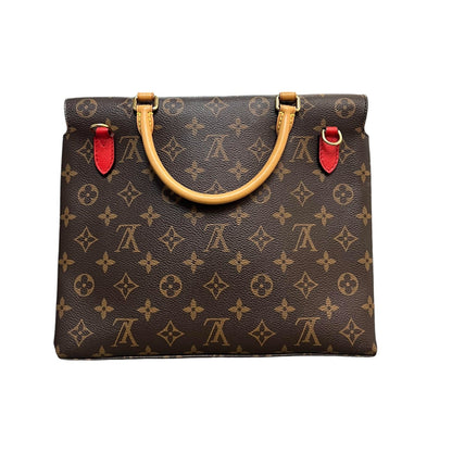 Louis-Vuitton Marignan Coquelico Monogram Canvas Brown Red