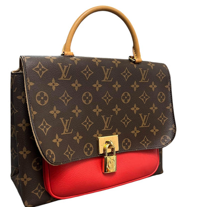 Louis-Vuitton Marignan Coquelico Monogram Canvas Brown Red