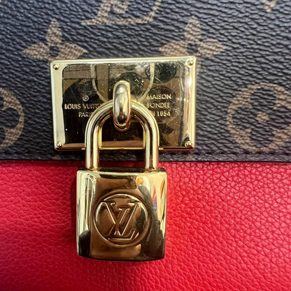 Louis-Vuitton Marignan Coquelico Monogram Canvas Brown Red