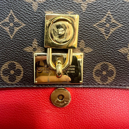 Louis-Vuitton Marignan Coquelico Monogram Canvas Brown Red