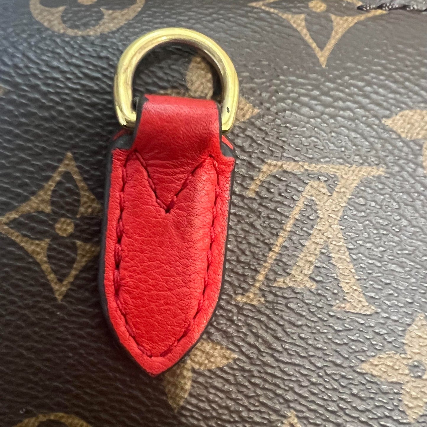 Louis-Vuitton Marignan Coquelico Monogram Canvas Brown Red