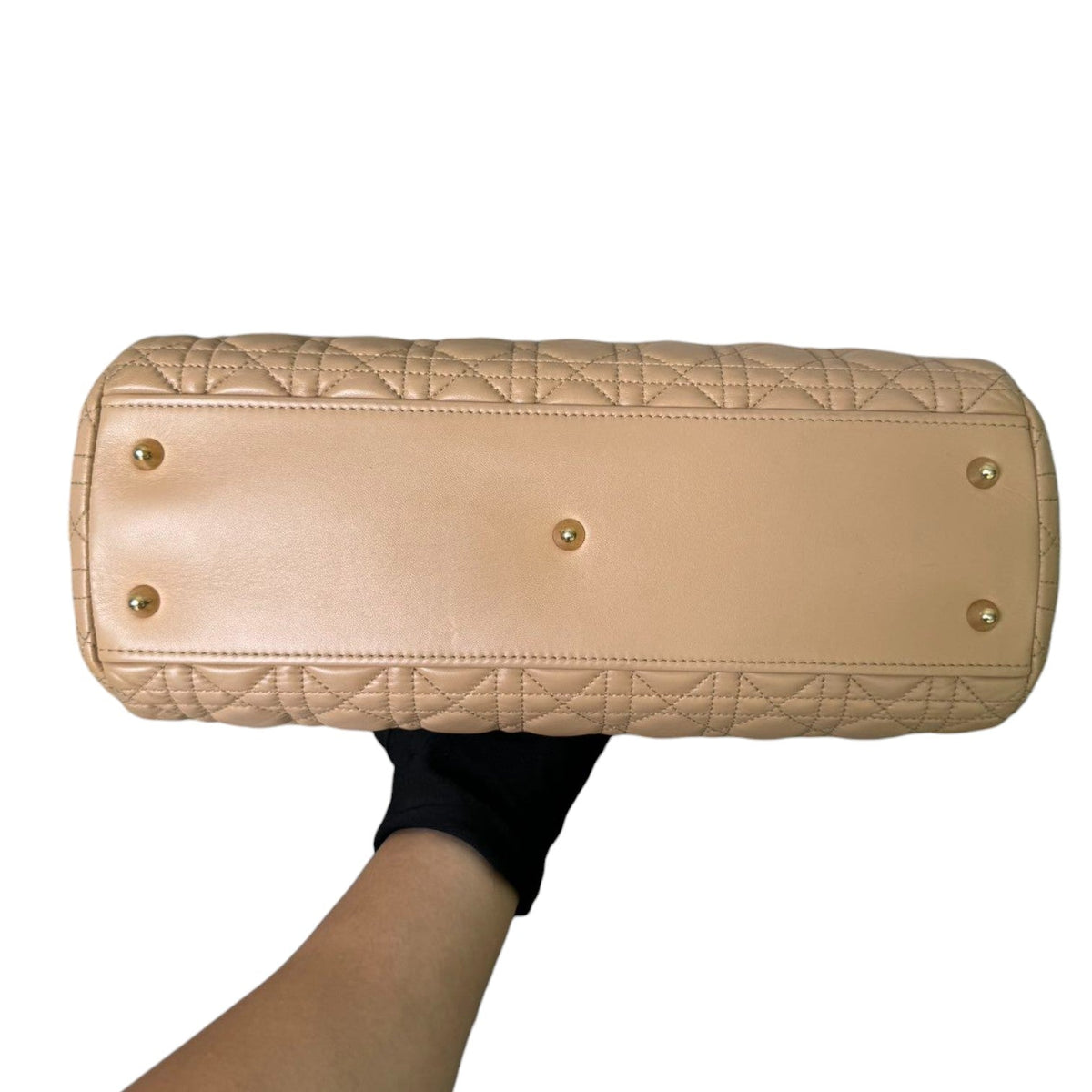 Soft Shopping Tote Large Lambskin Beige GHW