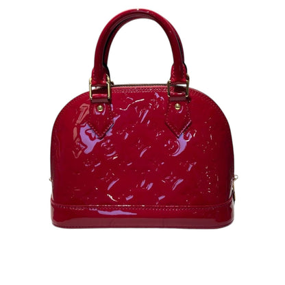 Louis-Vuitton Alma BB Vernis Patent Leather Cherry GHW