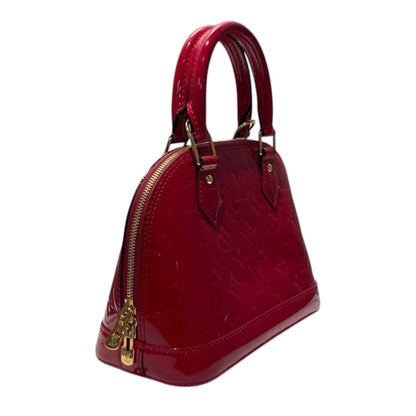 Louis-Vuitton Alma BB Vernis Patent Leather Cherry GHW
