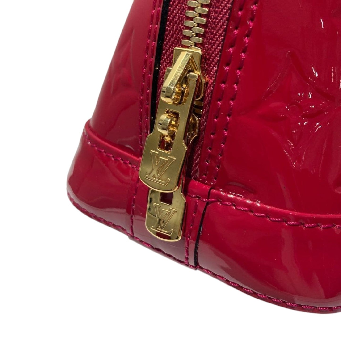Louis-Vuitton Alma BB Vernis Patent Leather Cherry GHW