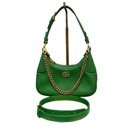 Gucci Aphrodite Small Shoulder Leather Green GHW