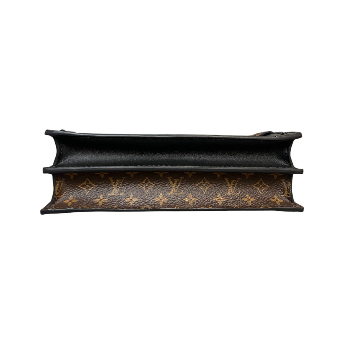 Louis-Vuitton Trunk Clutch Reverse Monogram Brown Black GHW