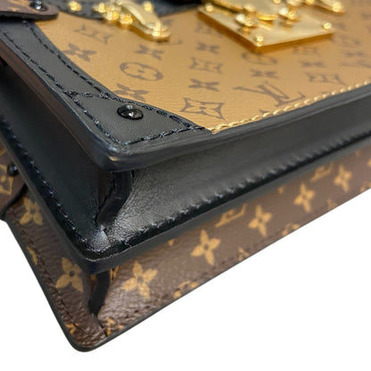 Louis-Vuitton Trunk Clutch Reverse Monogram Brown Black GHW