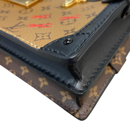 Louis-Vuitton Trunk Clutch Reverse Monogram Brown Black GHW