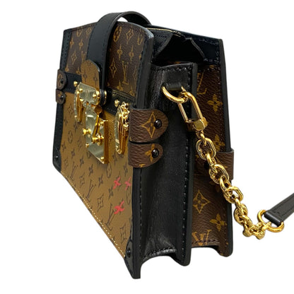 Louis-Vuitton Trunk Clutch Reverse Monogram Brown Black GHW
