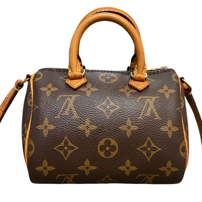 Louis-Vuitton Nano Speedy Leather Monogram Brown GHW