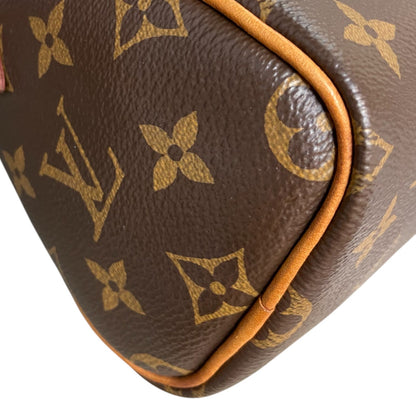Louis-Vuitton Nano Speedy Leather Monogram Brown GHW