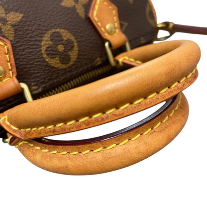 Louis-Vuitton Nano Speedy Leather Monogram Brown GHW