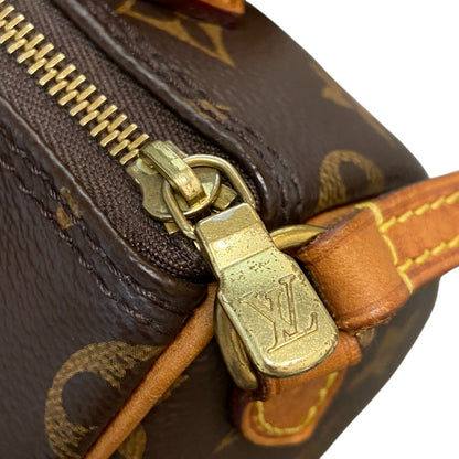 Louis-Vuitton Nano Speedy Leather Monogram Brown GHW
